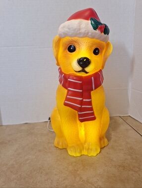 Holiday Time LED Colorful Tabletop Puppy Blow Mold 11" Golden Retriever/Lab Pup